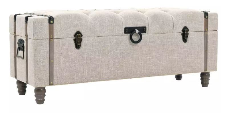 Ensemble banquette capitonnée et poufs avec coffre – Style élégant et fonctionnel - Photo n°4