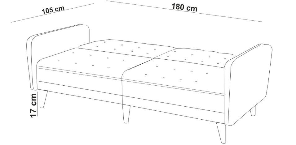 Ensemble Canapé 3 places convertible et 1 fauteuil tissu crème Touka - Photo n°8