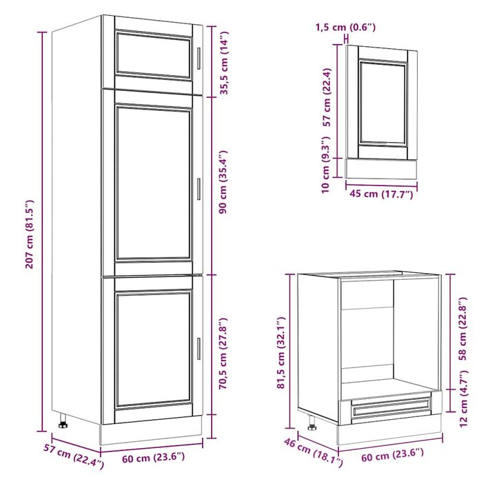 Ensemble d'armoires cuisine 7pcs Kalmar blanc bois d'ingénierie - Photo n°10