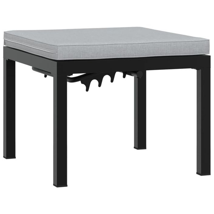 Ensemble de banc de jardin avec coussins 4 pcs noir - Photo n°4