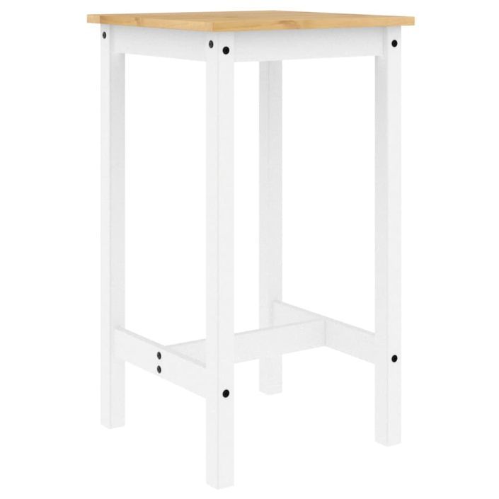 Ensemble de bar 3 pcs Blanc Bois de pin massif - Photo n°9