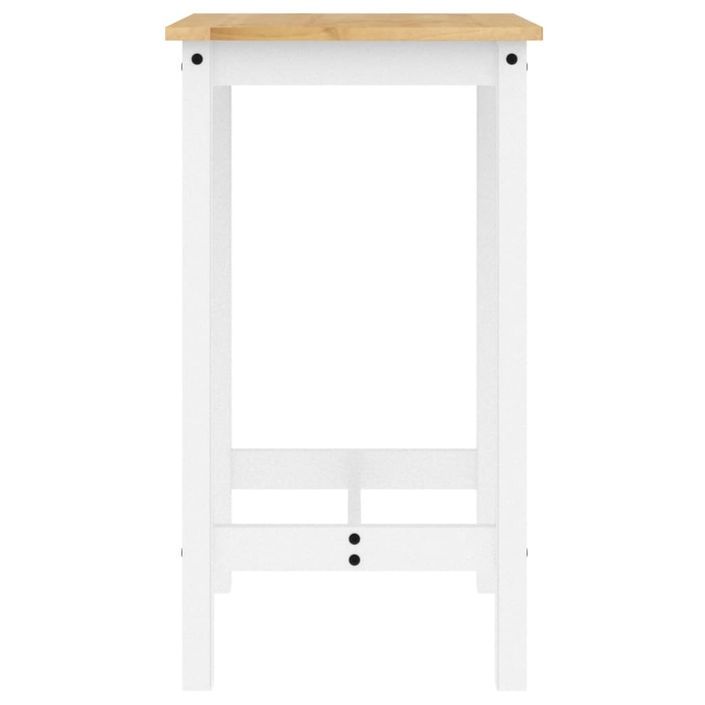 Ensemble de bar 3 pcs Blanc Bois de pin massif - Photo n°11