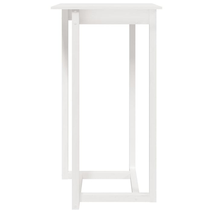 Ensemble de bar 3 pcs Blanc Bois de pin massif - Photo n°7