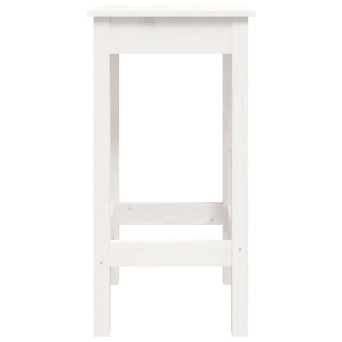 Ensemble de bar 3 pcs Blanc Bois de pin massif - Photo n°9