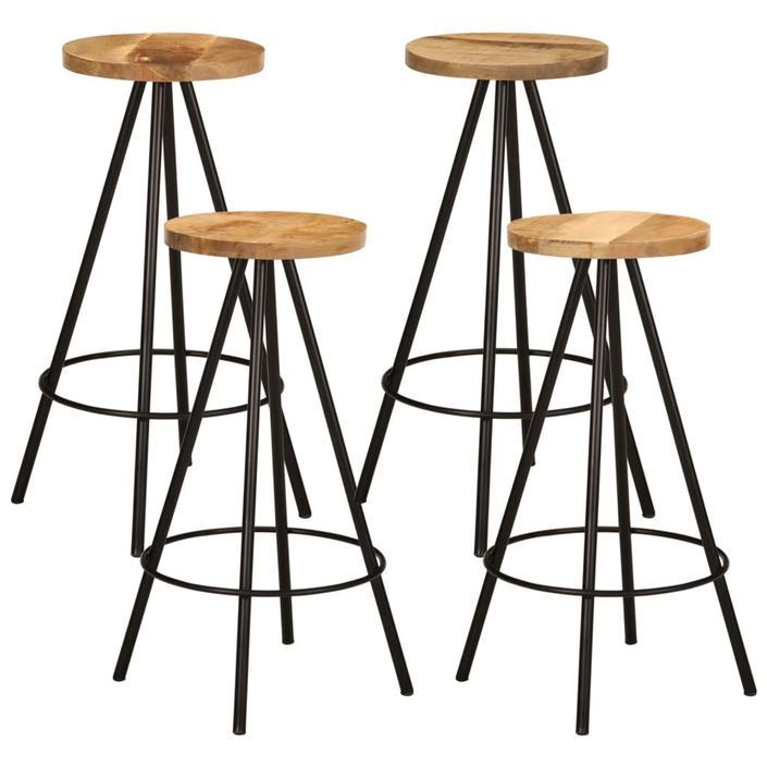 Ensemble de bar 5 pcs bois de manguier massif - Photo n°7