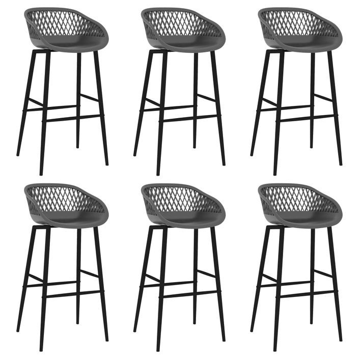 Ensemble de bar 7 pcs Noir et gris 3 - Photo n°6