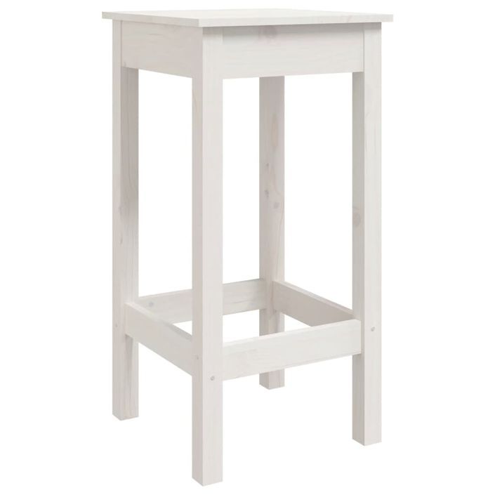 Ensemble de bar de jardin 3 pcs blanc bois de pin massif - Photo n°6