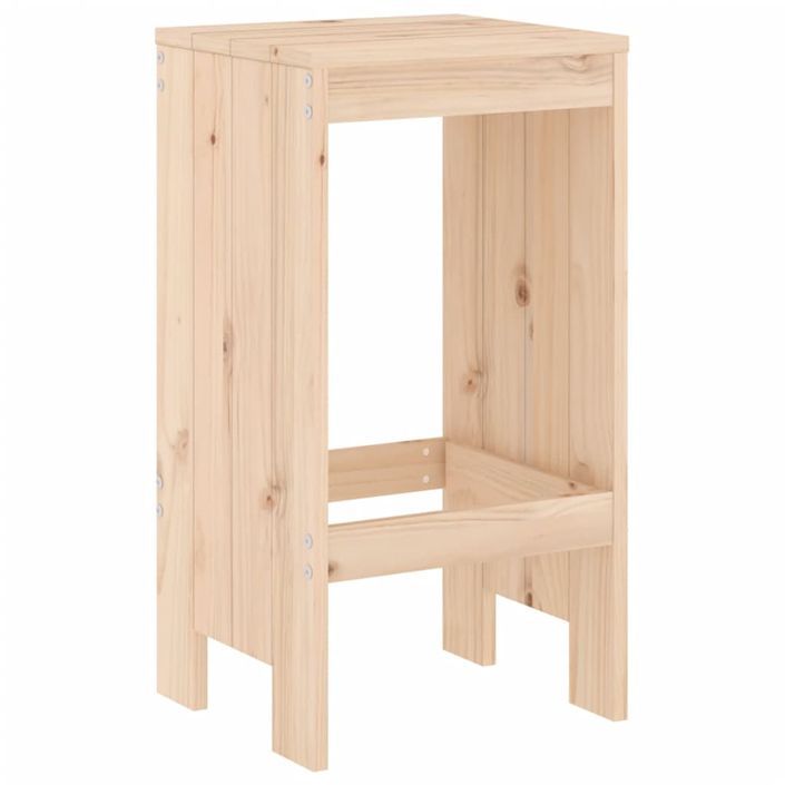 Ensemble de bar de jardin 3 pcs bois de pin massif - Photo n°4