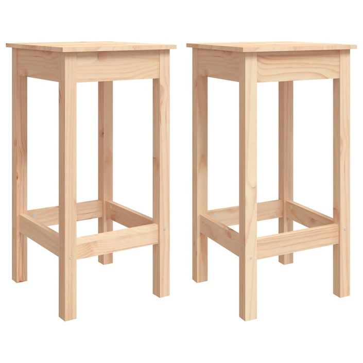 Ensemble de bar de jardin 3 pcs bois de pin massif - Photo n°5