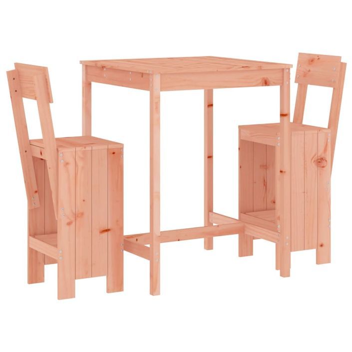 Ensemble de bar de jardin 3 pcs bois massif de Douglas - Photo n°1