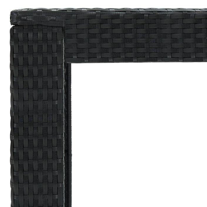 Ensemble de bar de jardin 5 pcs avec coussins noir poly rotin - Photo n°7