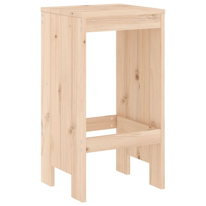 Ensemble de bar de jardin 5 pcs bois de pin massif - Photo n°4