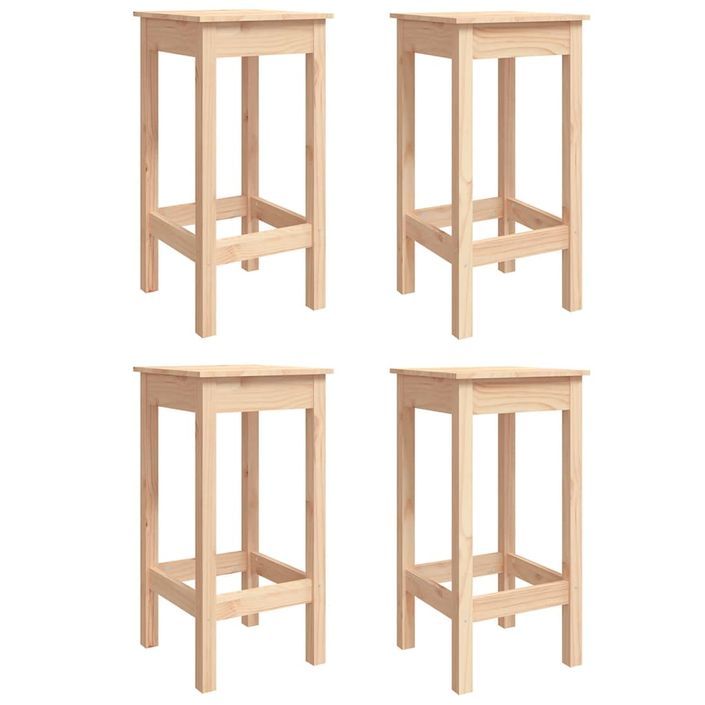 Ensemble de bar de jardin 5 pcs bois de pin massif - Photo n°6