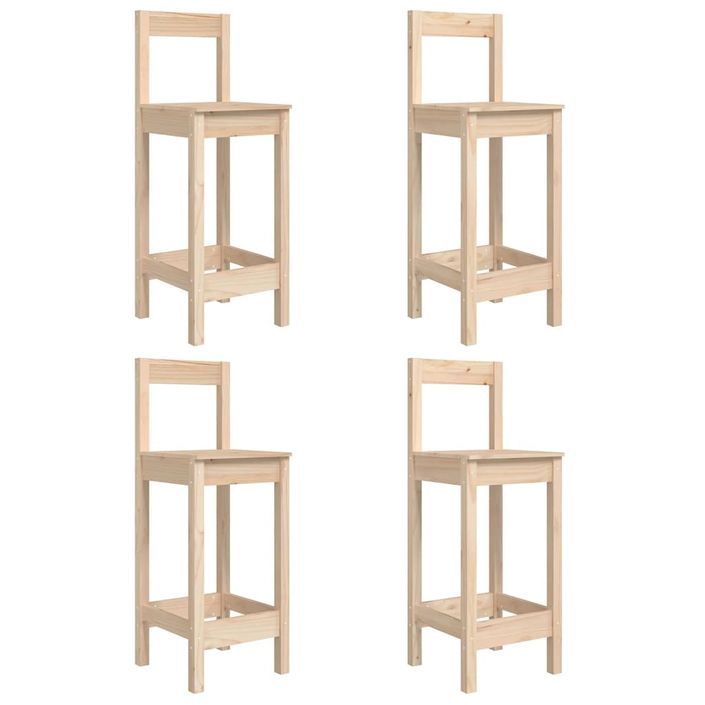 Ensemble de bar de jardin 5 pcs bois de pin massif - Photo n°6