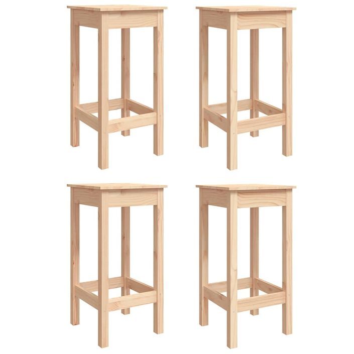 Ensemble de bar de jardin 5 pcs bois de pin massif - Photo n°6