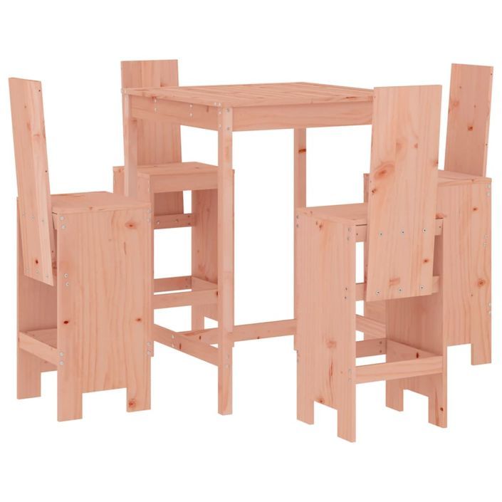 Ensemble de bar de jardin 5 pcs bois massif de Douglas - Photo n°1