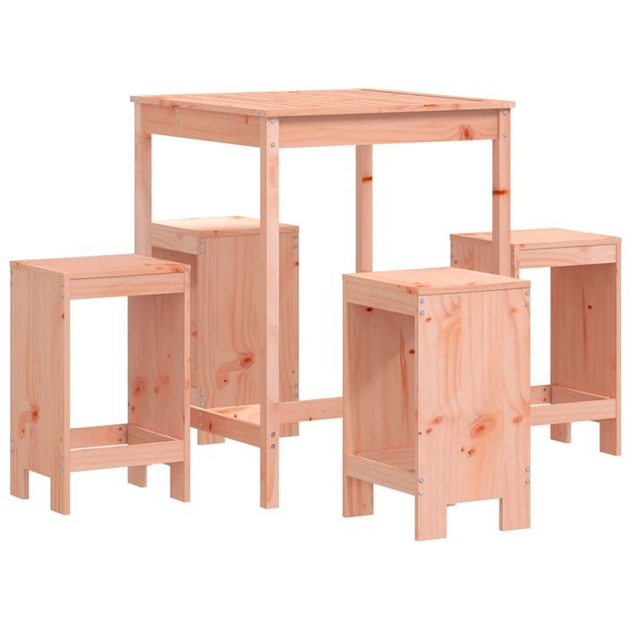 Ensemble de bar de jardin 5 pcs bois massif de Douglas - Photo n°1