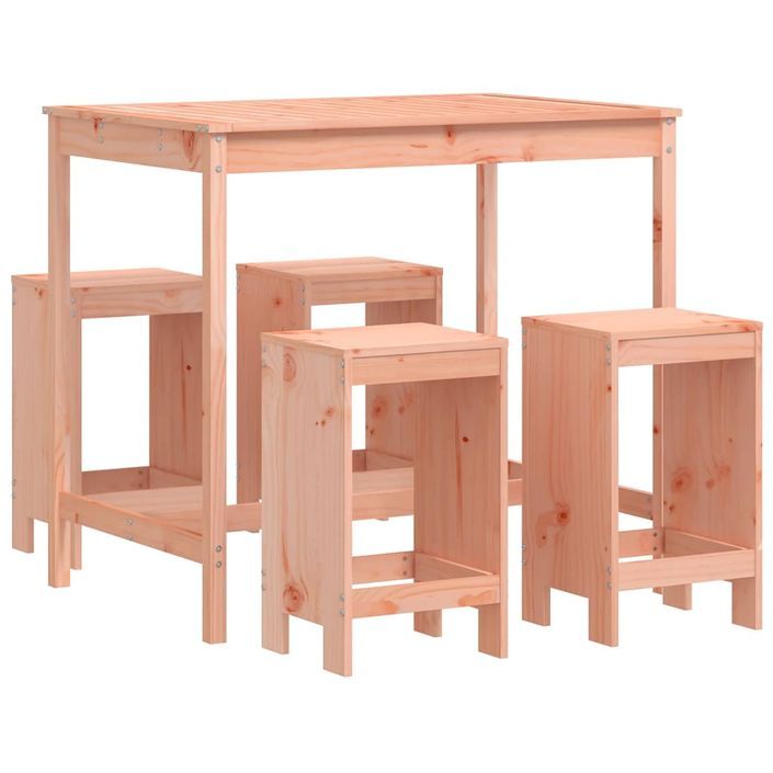 Ensemble de bar de jardin 5 pcs bois massif de Douglas - Photo n°1