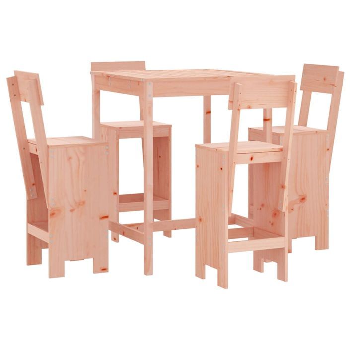 Ensemble de bar de jardin 5 pcs bois massif de Douglas - Photo n°1