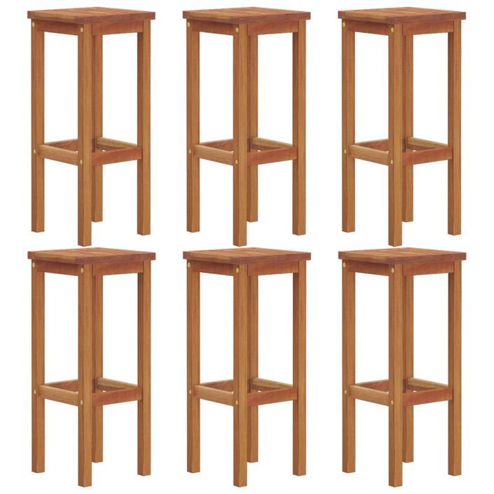 Ensemble de bar de jardin 7 pcs Bois d'acacia solide 2 - Photo n°5