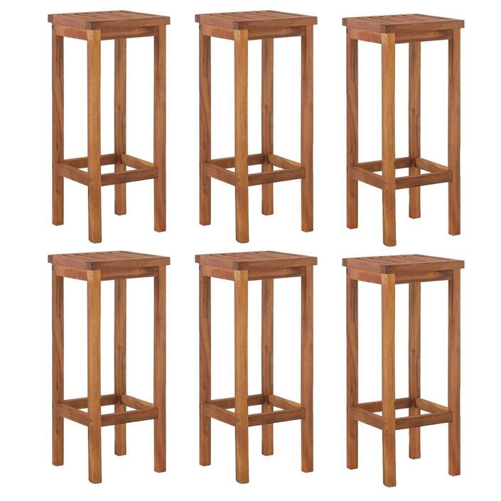 Ensemble de bar de jardin 7 pcs bois d'acacia solide - Photo n°5