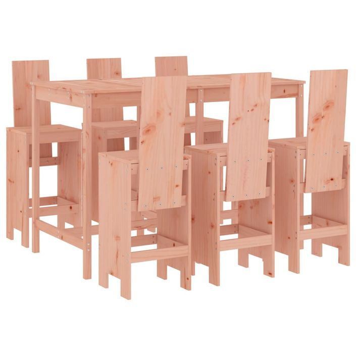 Ensemble de bar de jardin 7 pcs bois massif douglas - Photo n°1