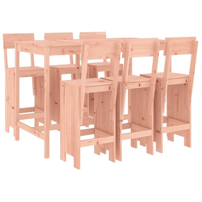 Ensemble de bar de jardin 7 pcs bois massif douglas - Photo n°1