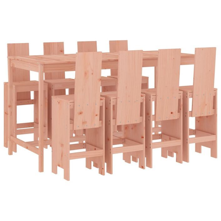 Ensemble de bar de jardin 9 pcs bois massif douglas - Photo n°1