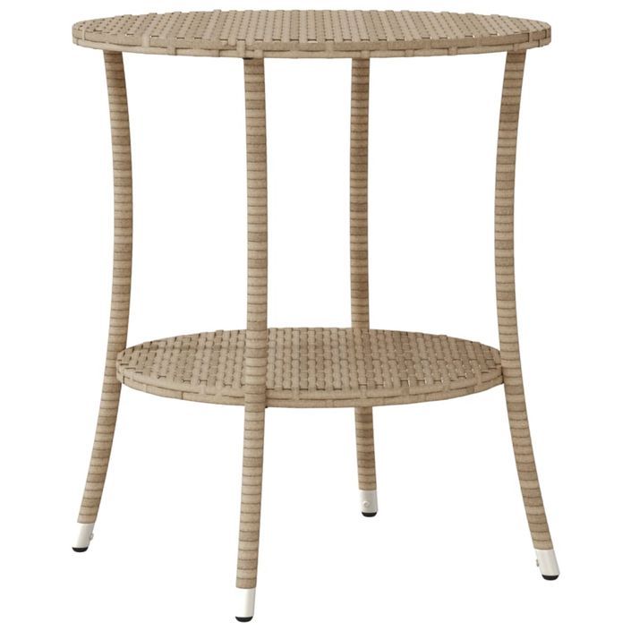 Ensemble de bistro 3 pcs avec coussins beige résine tressée - Photo n°8