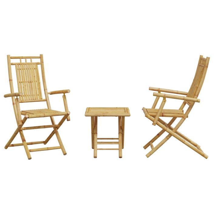 Ensemble de bistro 3 pcs bambou - Photo n°4