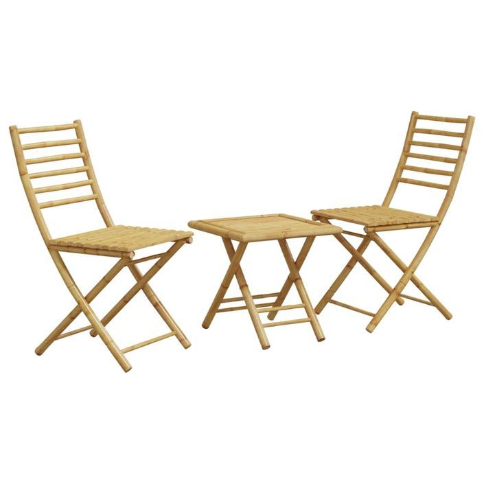 Ensemble de bistro 3 pcs bambou - Photo n°2