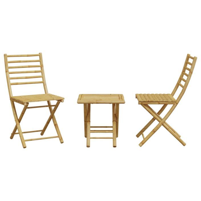 Ensemble de bistro 3 pcs bambou - Photo n°4