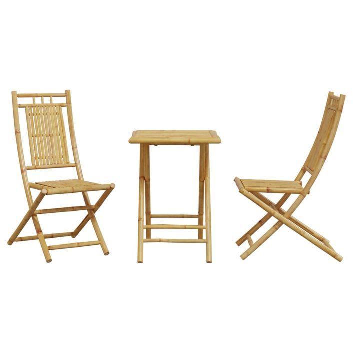 Ensemble de bistro 3 pcs bambou - Photo n°4