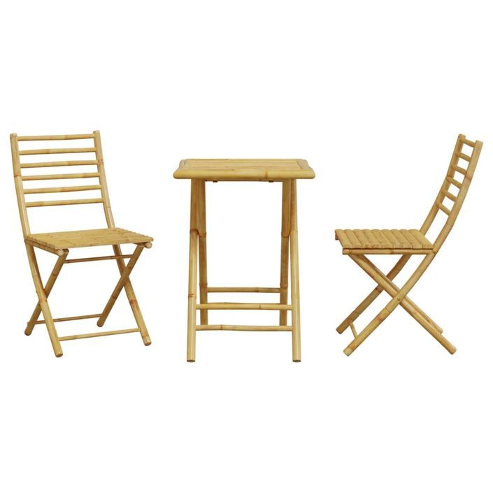 Ensemble de bistro 3 pcs bambou - Photo n°4