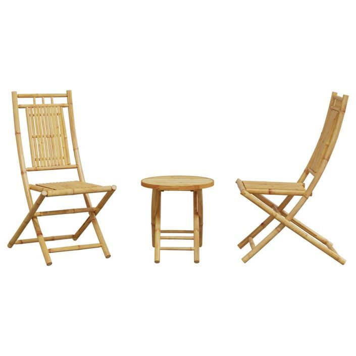 Ensemble de bistro 3 pcs bambou - Photo n°4