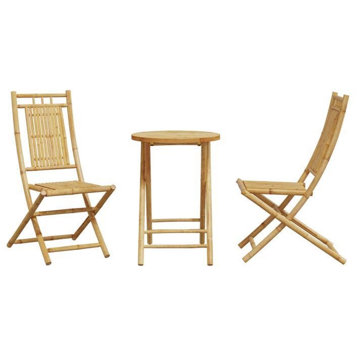 Ensemble de bistro 3 pcs bambou - Photo n°4