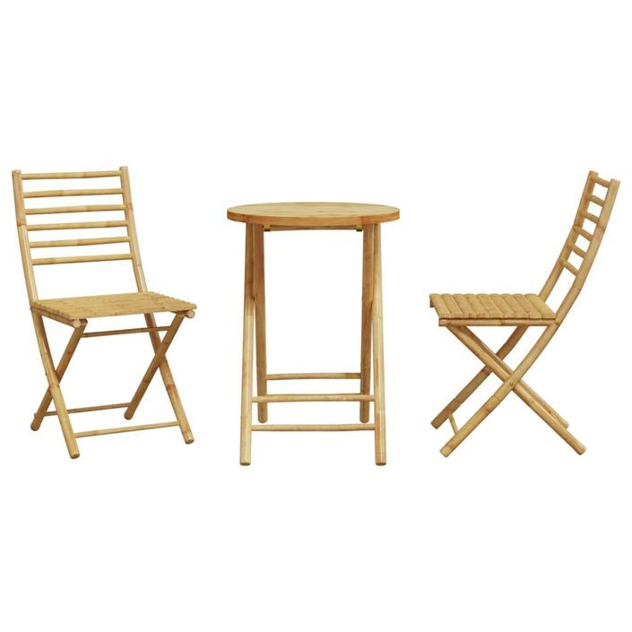 Ensemble de bistro 3 pcs bambou - Photo n°4