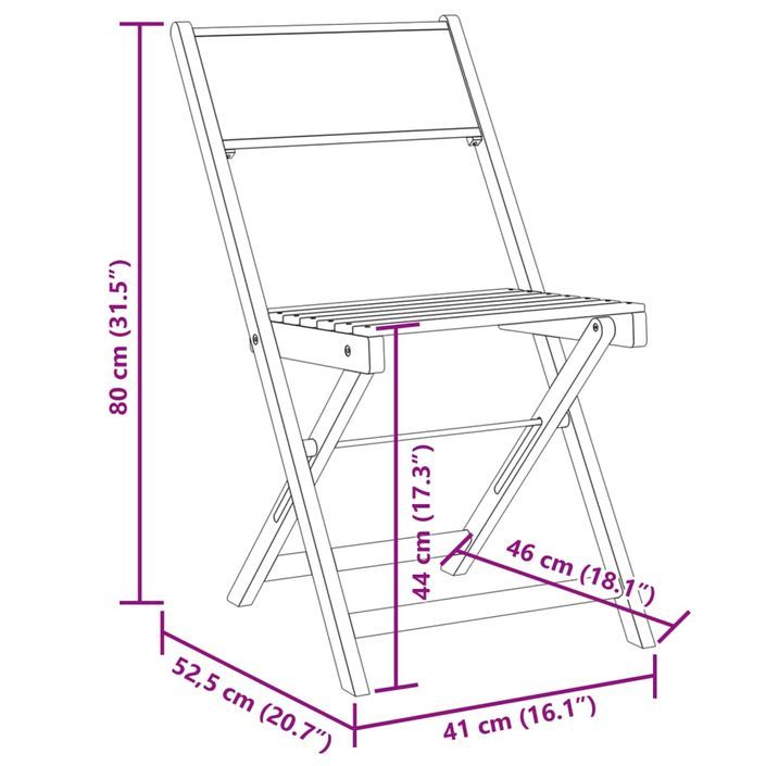 Ensemble de bistro 3 pcs blanc crème tissu et bois massif - Photo n°12