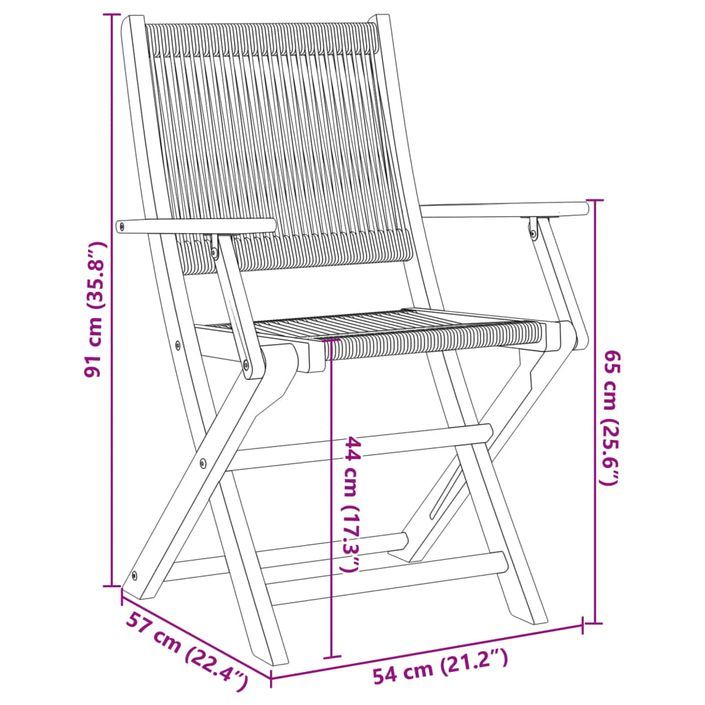 Ensemble de bistro 3 pcs gris polypropylène et bois massif - Photo n°12