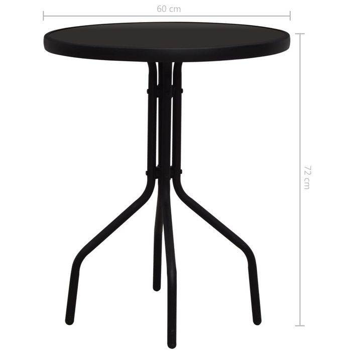 Ensemble de bistro 3 pcs Rotin PVC Noir - Photo n°10