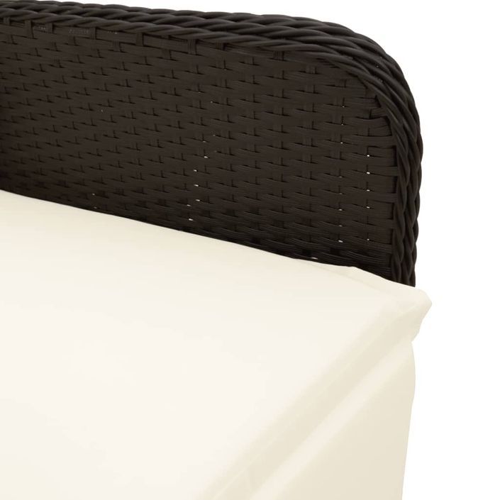 Ensemble de bistro de jardin 11 pcs coussins noir poly rotin - Photo n°8