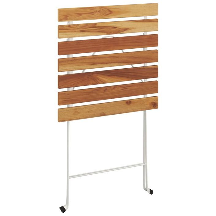 Ensemble de bistro pliable 3 pcs Bois d'acacia solide et acier - Photo n°6