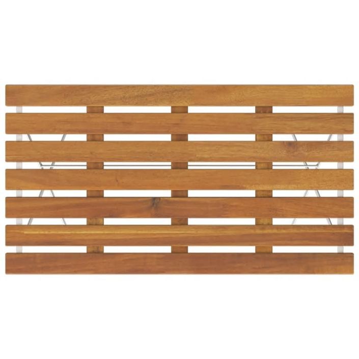 Ensemble de bistro pliable 5 pcs Bois d'acacia solide et acier - Photo n°10