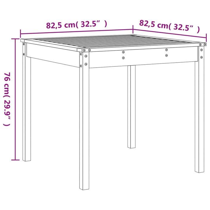 Ensemble de bistrot de jardin 3 pcs gris bois de pin massif - Photo n°9