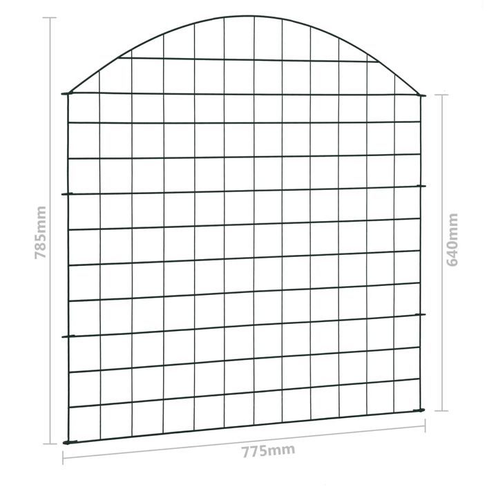 Ensemble de clôture voûtée d'étang 77,5x78,5 cm Vert - Photo n°7