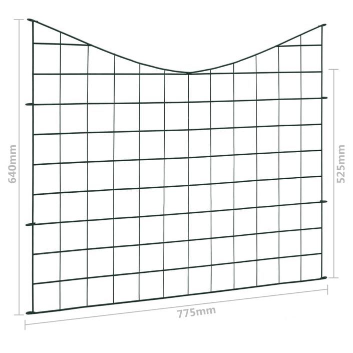 Ensemble de clôture voûtée plus basse d'étang 77,5x64 cm Vert - Photo n°7