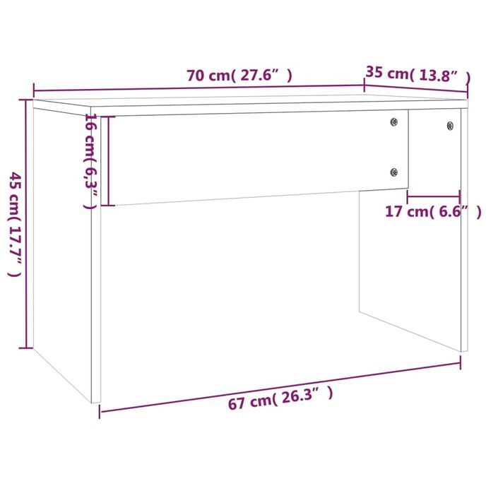 Ensemble de coiffeuse Blanc 86,5x35x136 cm - Photo n°10