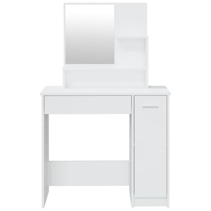 Ensemble de coiffeuse Blanc brillant 86,5x35x136 cm - Photo n°6