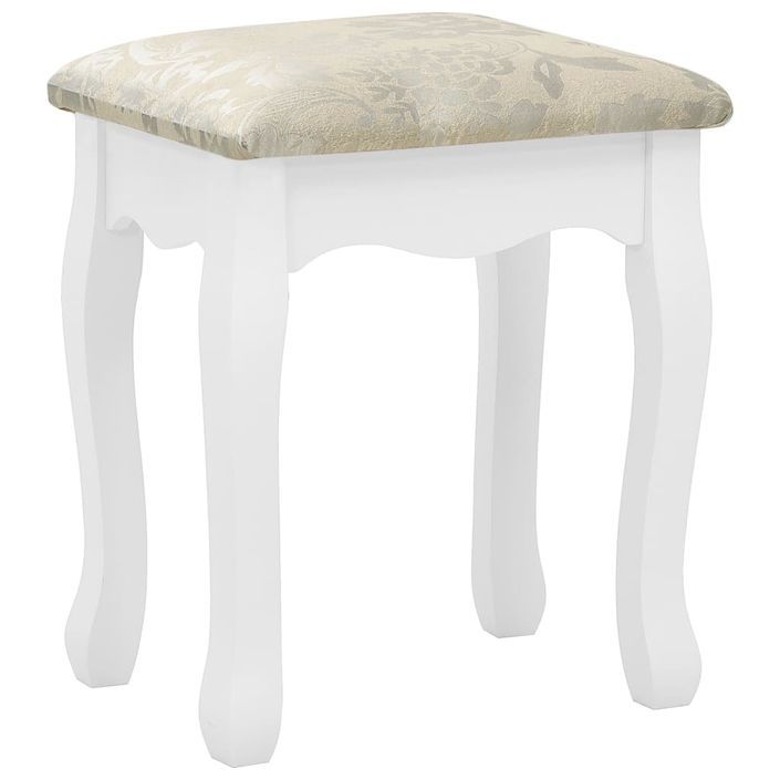 Ensemble de coiffeuse et tabouret Blanc 100x40x146 cm Paulownia - Photo n°10