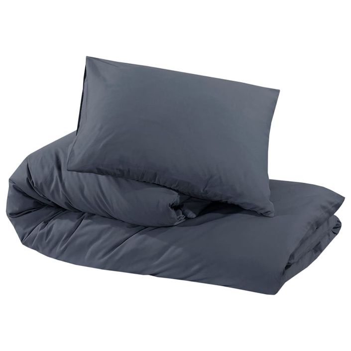 Ensemble de housse de couette Anthracite 155x220 cm Microfibre - Photo n°6